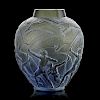 LALIQUE "Archers" vase, smoky topaz glass