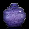 LALIQUE "Serpent" vase, purple glass