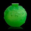 LALIQUE "Druide" vase, cased green glass