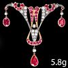 ANTIQUE RUBY AND DIAMOND BROOCH