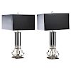 STYLE OF TOMMI PARZINGER Pair of large table lamps