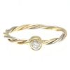 CARTIER DIAMOND TWISTED 18K TRI-COLOR GOLD BAND RING