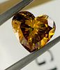 SYNTHETIC DIAMOND HPHT 2.02 CARAT FANCY INTENSE ORANGE YELLOW BROWN YELLOW - VVS1 - GIA - MH30402