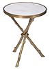 Contemporary Gilt Bronze Bamboo Form Side Table