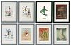 (8) FRAMED OFFSET PRINTS FRENCH LUXURY JEWELRY & PERFUME ADVERTISING IMAGES
