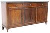 FRENCH LOUIS XVI STYLE MARBLE-TOP MAHOGANY SIDEBOARD