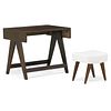 PIERRE JEANNERET Small desk and stool