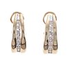 14k Gold Diamond Half Hoop Earrings