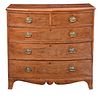 George III Mahogany Bowfront Chest of Drawers