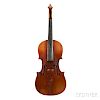 German Violin, labeled COPY OF/Antonius Stradiuarius/made in Germany., length of back 359 mm.