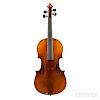 German Violin, labeled Antonius Stradiuarius Cremonensis/Faciebad anno 1713/Made in Germany., length of back 361 mm.