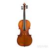 Czech Violin, labeled John Juzek/Violinmaker in Prague, length of back 360 mm.
