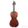 American Violin, W. Wilkanowski, unlabeled, length of back 361 mm, with case.