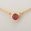 TIFFANY & CO. COLOR BY THE YARD RUBY 18K YELLOW GOLD NECKLACE