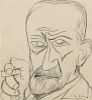 Ben Shahn, (American, 1898 - 1969), Portrait of Sigmund Freud, 1956