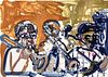 Romare Bearden (American, 1911-1988)      Brass Section (Jamming at Minton's)