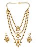 22k Yellow Gold Necklace and Earring Set