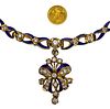Mixed Gold, Enamel and Diamond Necklace