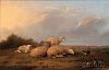 Franz Van Severdonck (Belgian, 1808-1889)      Resting Sheep with Fowl