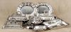 Six silver plated covered serving dishes, largest - 13 1/4'' l.