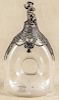 German etched glass and silver mounted decanter, late 19th c., 11'' h.