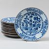 Nineteen Chinese Blue and White Porcelain Plates