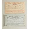 Two Adams Express Company Receipts