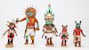 5 Hopi Kachina Signed Dolls