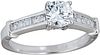 Decadence Sterling SIlver 6mm Round Cut Engagement Ring Size 7