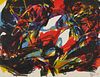 Karel Appel Abstract Lithograph 1960
