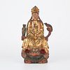 18th-19th c. Chinese Gilt Wooden Guanyin
