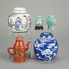 Group of 5 Chinese Porcelain Objects