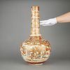 Massive Japanese Meiji Satsuma Bottle Vase