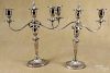 Pair of English silver plated candelabra, early 20th c., 18 1/2'' h.