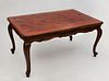 Louis XV Style Carved Oak and Parquetry Extension Dining Table