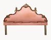 Venetian Rococo Style Painted and Upholstered Headboard