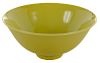Yellow Monochrome Porcelain Bowl
