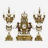 Italian 3-Piece Garniture Set, Imperial Clock