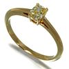 TIFFANY & CO. SOLITAIRE CUSHION-CUT DIAMOND 18K YELLOW GOLD RING