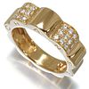 CHANEL CAMELIA DIAMOND 18K YELLOW GOLD RING