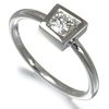 TIFFANY & CO. FRANK GEHRY SQUARE DIAMOND 18K WHITE GOLD RING