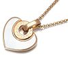 BVLGARI CUORE HEART MOTHER OF PEARL 18K ROSE GOLD NECKLACE