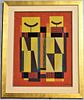 Framed Gouache on paper signed and dated CARRENO 57
