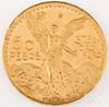 Mexico 50 Pesos gold coin