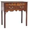 ENGLISH GEORGIAN PERIOD CARVED MAHOGANY SIDE TABLE