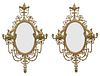 Pair of Neoclassical Style Gilt Bronze Mirrors 