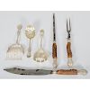 American Sterling Serving Pieces and Antler Carving Set