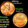 1964-p Lincoln Cent 1c Grades GEM++ RD