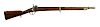 French, back action, percussion military musket, approximately .75 caliber, with a hardwood stock,