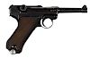 P-08 German Luger pistol, 9 mm, inscribed S/42 and dated 1937, with walnut grips, all serial n